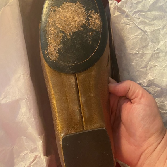Salvatore Ferragamo Regale bronze flats - Picture 8 of 12